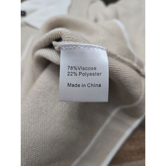 Emerson Lang Knit Button-Up Sweater Top Women's Size M Soft Neutral Preppy - Picture 7 of 8